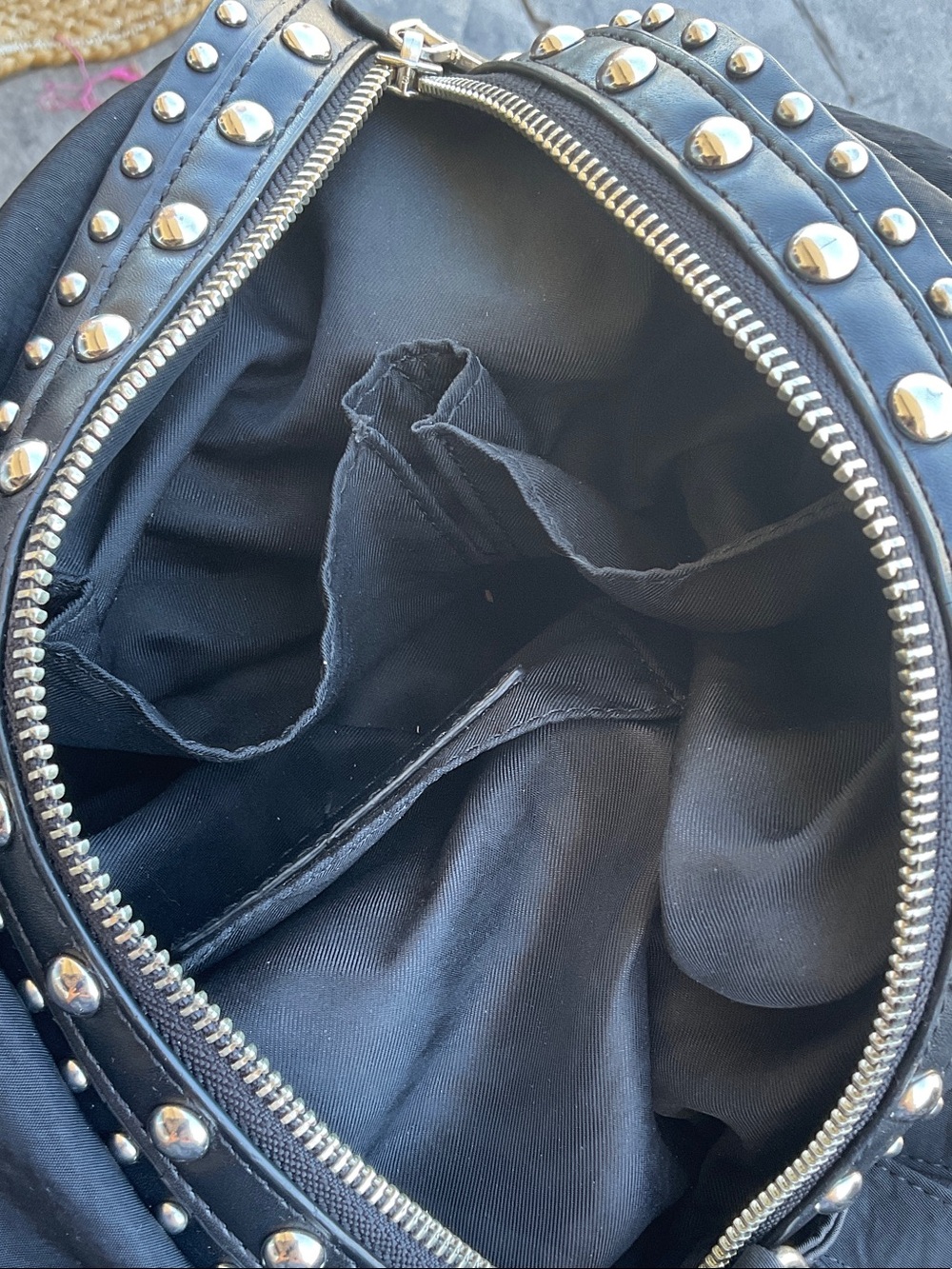 Rebecca Minkoff Black Studded Sling Backpack - Picture 7 of 7